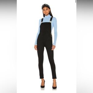 WeWoreWhat High Rise Skinny Overalls in Black